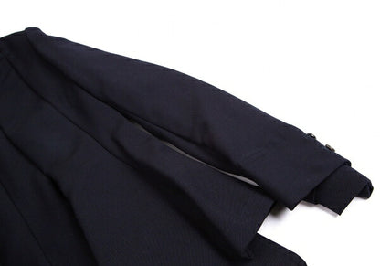 COMME des GARCONS Wool Gabardine Layered Jacket Blue Size M