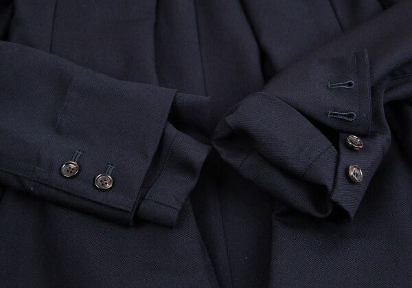COMME des GARCONS Wool Gabardine Layered Jacket Blue Size M