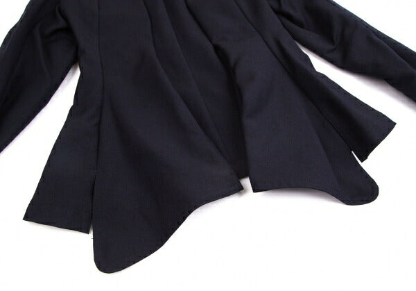 COMME des GARCONS Wool Gabardine Layered Jacket Blue Size M