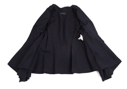 COMME des GARCONS Wool Gabardine Layered Jacket Blue Size M