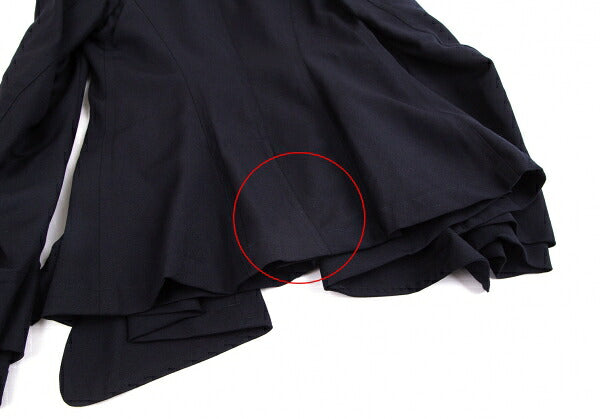 COMME des GARCONS Wool Gabardine Layered Jacket Blue Size M