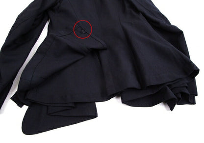 COMME des GARCONS Wool Gabardine Layered Jacket Blue Size M