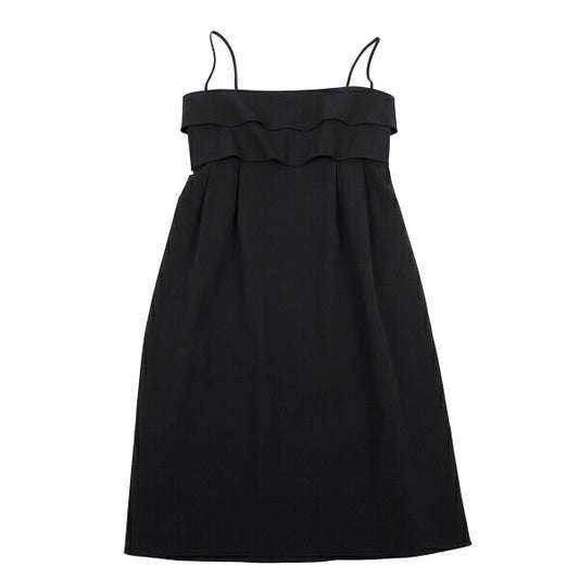 FOXEY NEW YORK Tiered Camisole Dress Black Size 38