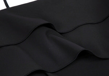 FOXEY NEW YORK Tiered Camisole Dress Black Size 38