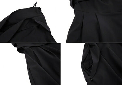 FOXEY NEW YORK Tiered Camisole Dress Black Size 38