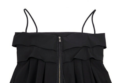 FOXEY NEW YORK Tiered Camisole Dress Black Size 38