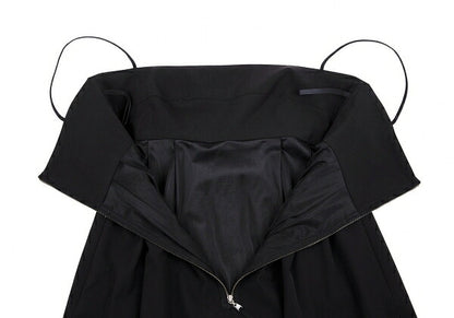 FOXEY NEW YORK Tiered Camisole Dress Black Size 38