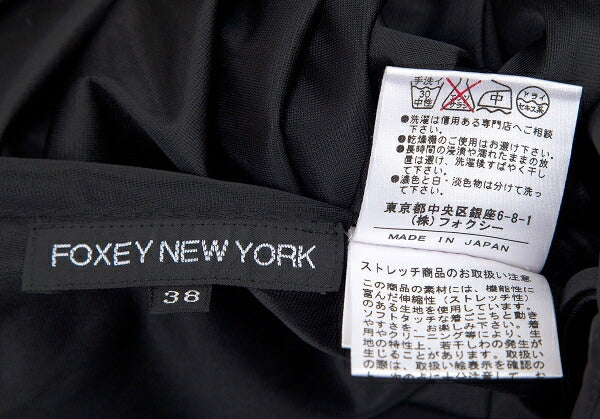FOXEY NEW YORK Tiered Camisole Dress Black Size 38