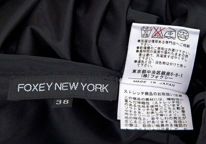 FOXEY NEW YORK Tiered Camisole Dress Black Size 38