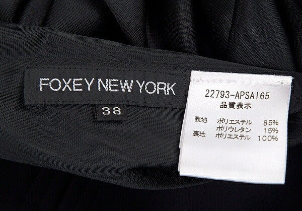 FOXEY NEW YORK Tiered Camisole Dress Black Size 38