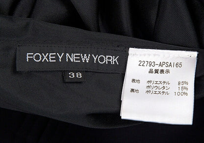 FOXEY NEW YORK Tiered Camisole Dress Black Size 38