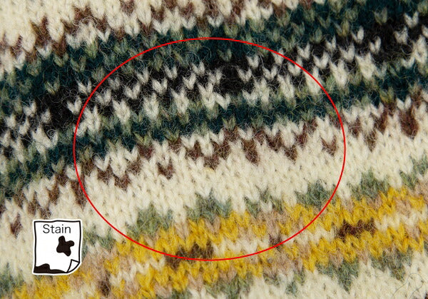 Papas Beige Wool Fair Isle Border Knit Cardigan Size M