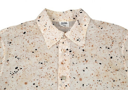 Jean Paul GAULTIER HOMME Beige Splash Sleeve Shirt Size 48