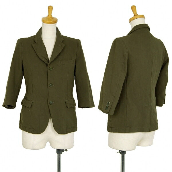 COMME des GARCONS Polyester Dyed 3/4 Jacket Khaki Size S
