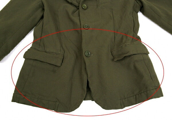 COMME des GARCONS Polyester Dyed 3/4 Jacket Khaki Size S
