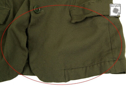 COMME des GARCONS Polyester Dyed 3/4 Jacket Khaki Size S