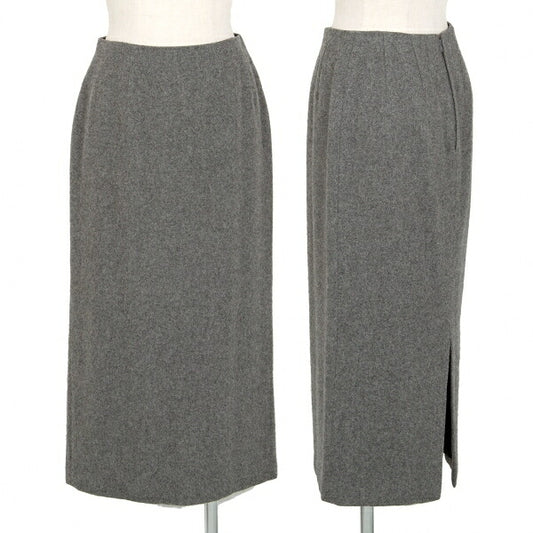 COMME des GARCONS Wool Back Slit A-Line Skirt Gray Size M
