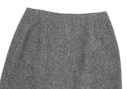 COMME des GARCONS Wool Back Slit A-Line Skirt Gray Size M