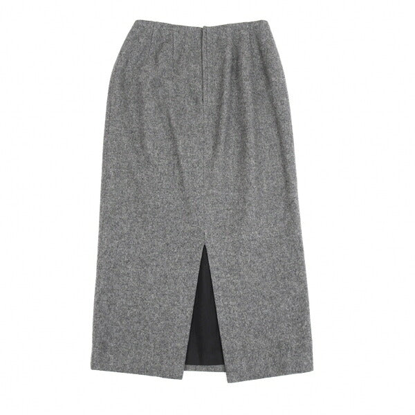 COMME des GARCONS Wool Back Slit A-Line Skirt Gray Size M