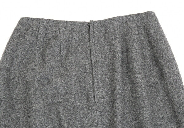 COMME des GARCONS Wool Back Slit A-Line Skirt Gray Size M