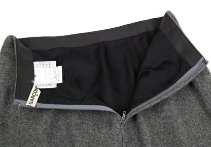 COMME des GARCONS Wool Back Slit A-Line Skirt Gray Size M