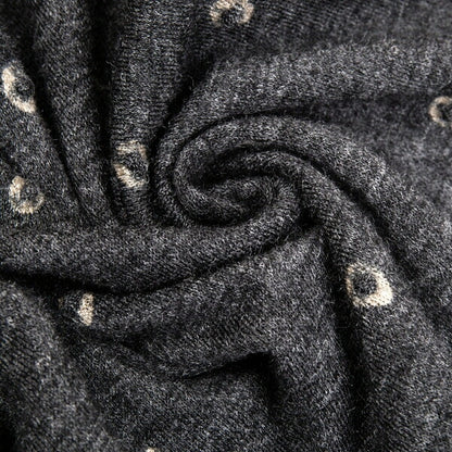JURGEN LEHL Babaghuri V-Neck Dot Pocket Cardigan Gray Size M