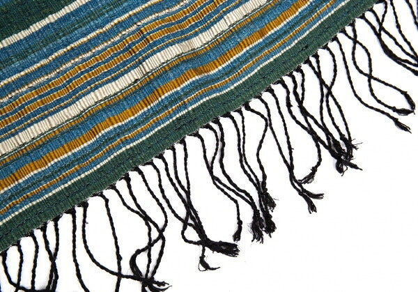 JURGEN LEHL Border Stripe Fringe Stole Multi Size FREE