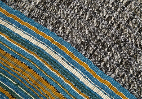 JURGEN LEHL Border Stripe Fringe Stole Multi Size FREE