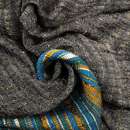 JURGEN LEHL Border Stripe Fringe Stole Multi Size FREE