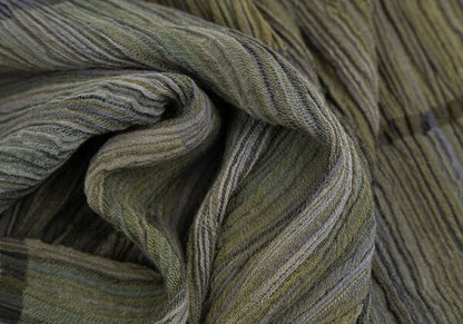 JURGEN LEHL Check Wrinkle Scarf Green