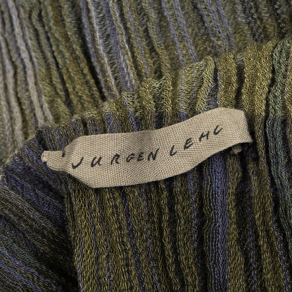 JURGEN LEHL Check Wrinkle Scarf Green