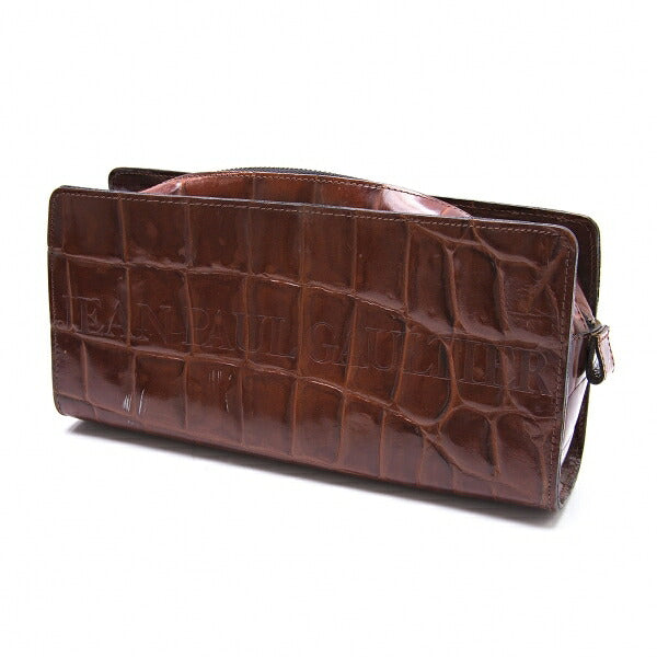 Jean Paul GAULTIER Croc Embossed Bag Brown