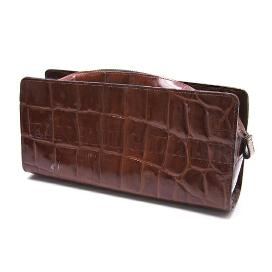 Jean Paul GAULTIER Croc Embossed Bag Brown