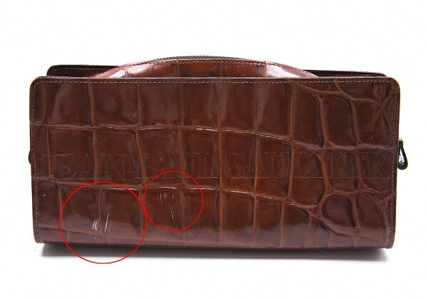 Jean Paul GAULTIER Croc Embossed Bag Brown