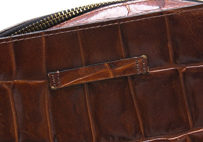 Jean Paul GAULTIER Croc Embossed Bag Brown