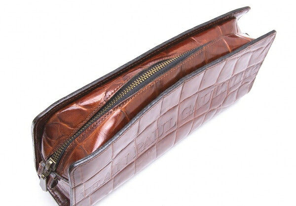 Jean Paul GAULTIER Croc Embossed Bag Brown