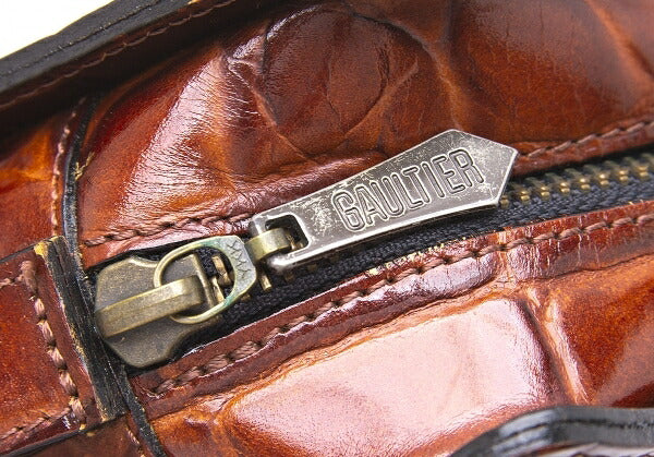 Jean Paul GAULTIER Croc Embossed Bag Brown
