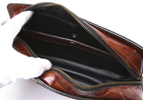 Jean Paul GAULTIER Croc Embossed Bag Brown