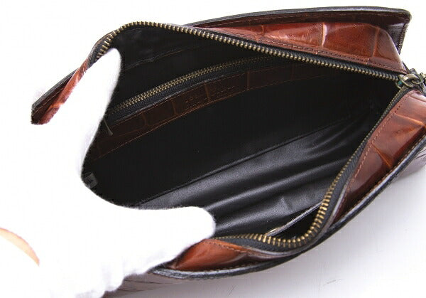 Jean Paul GAULTIER Croc Embossed Bag Brown