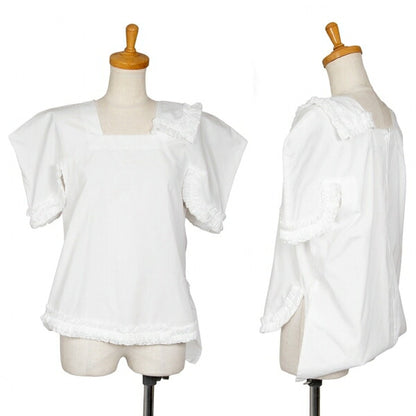 COMME des GARCONS Cotton Square Cut-off Blouse White Size S