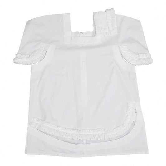 COMME des GARCONS Cotton Square Cut-off Blouse White Size S