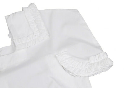 COMME des GARCONS Cotton Square Cut-off Blouse White Size S