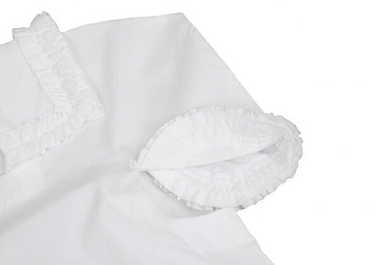 COMME des GARCONS Cotton Square Cut-off Blouse White Size S