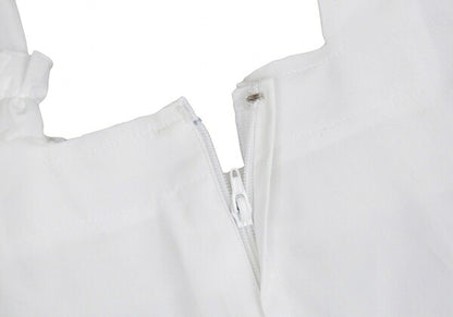 COMME des GARCONS Cotton Square Cut-off Blouse White Size S
