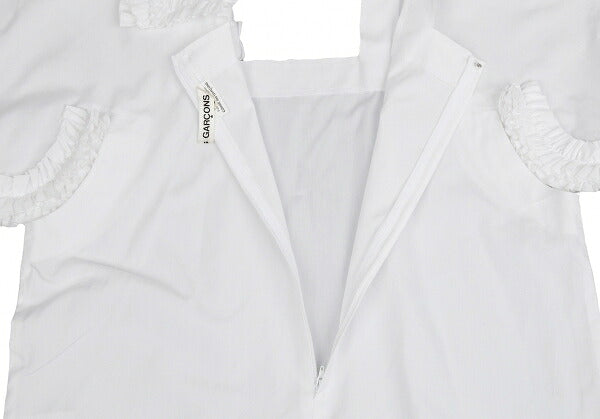 COMME des GARCONS Cotton Square Cut-off Blouse White Size S