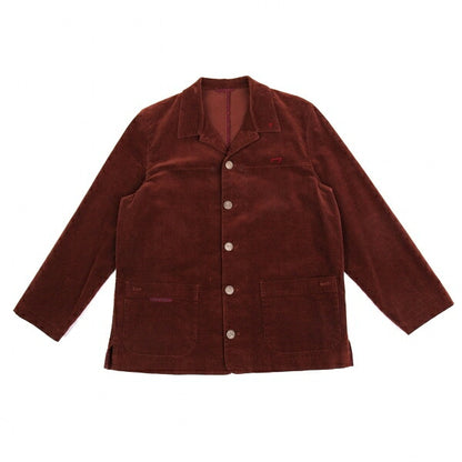 Papas Brown Stretch Corduroy Logo Jacket Size 48M