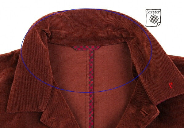 Papas Brown Stretch Corduroy Logo Jacket Size 48M