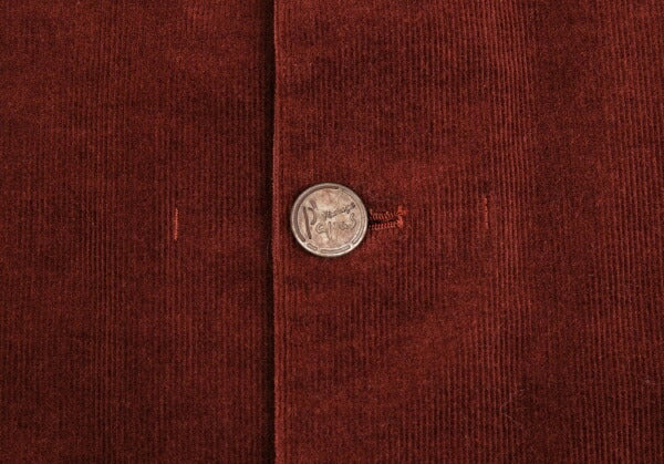Papas Brown Stretch Corduroy Logo Jacket Size 48M