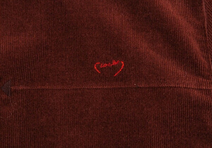 Papas Brown Stretch Corduroy Logo Jacket Size 48M