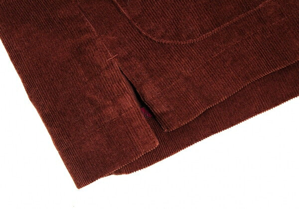 Papas Brown Stretch Corduroy Logo Jacket Size 48M